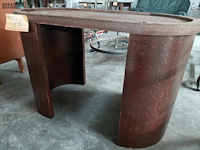 Lot 76 - vintage houten onderstel voor eettafel eik - afbeelding 4 van  6