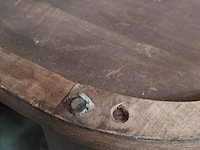 Lot 76 - vintage houten onderstel voor eettafel eik - afbeelding 5 van  6