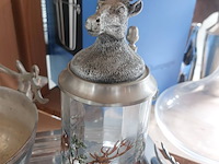 Lot 77 - set verzilverde rendierdecoratie,3 stuks - afbeelding 4 van  4