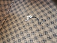 Lot 77 - vintage reiskoffer blauwgrijze kleur incl sleutels - afbeelding 3 van  3