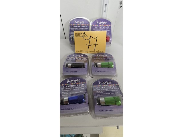 Lot 77 - zaklamp led 3 w , nieuw 6 stuks - afbeelding 1 van  3