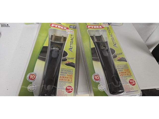 Lot 78 - pyrex magnetische pan handvaten, nieuw 5 stuks - afbeelding 2 van  3