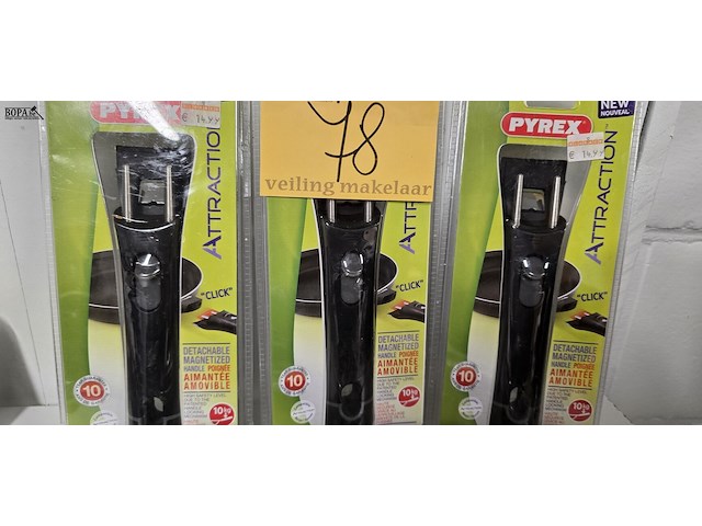 Lot 78 - pyrex magnetische pan handvaten, nieuw 5 stuks - afbeelding 3 van  3