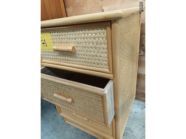 Lot 78 - rotan ladekastje - afbeelding 4 van  5