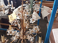 Lot 790 - koperen luster met kristallen - afbeelding 2 van  3