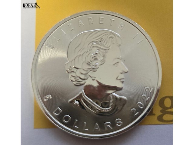 Lot 8 - canada silver maple leaf 2022 – 2 x 5 dollars - afbeelding 2 van  3
