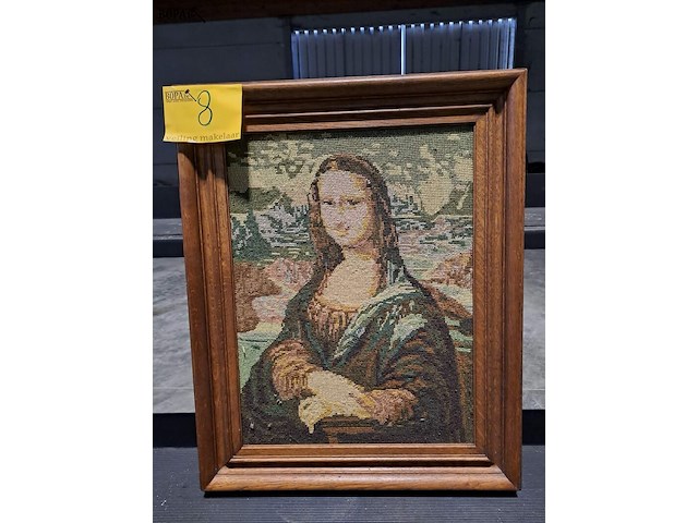 Lot 8 - geborduurd schilderij - mona lisa - afbeelding 1 van  1