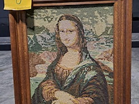 Lot 8 - geborduurd schilderij - mona lisa - afbeelding 1 van  1