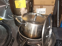 Lot 8 - kookpotten en pannen. 8 stuks