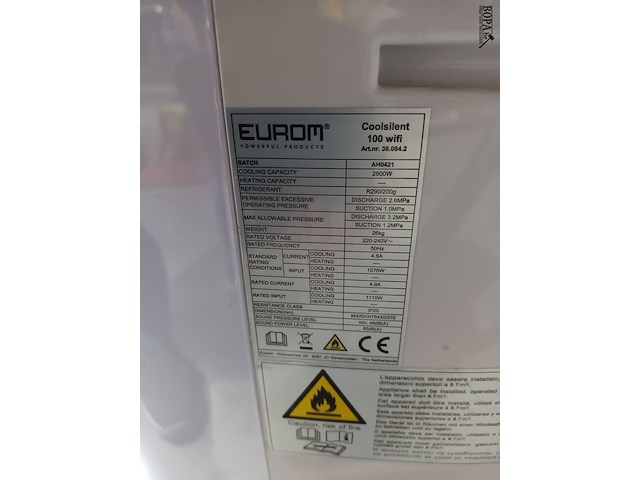 Lot 8 - mobiele airco eurom - afbeelding 3 van  3