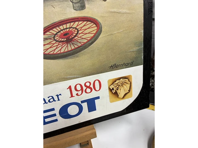 Lot 8 - retro reclame-illustratie peugeot - get. - afbeelding 2 van  3