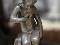 Lot 8 - set van tinnen beeldjes - afbeelding 2 van  3