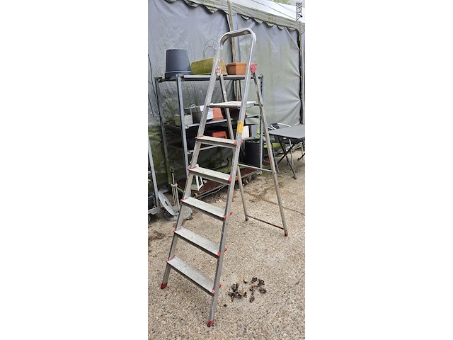 Lot 8 - trapladder 6 treden - afbeelding 1 van  3