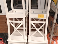 Lot 8 - witte houten ikea stoelen. 4 stuks