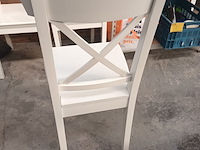 Lot 8 - witte houten ikea stoelen. 4 stuks - afbeelding 4 van  4