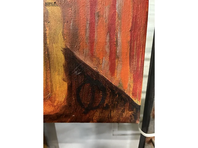 Lot 80 - abstract acrylschilderij - afbeelding 2 van  2