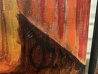 Lot 80 - abstract acrylschilderij - afbeelding 2 van  2