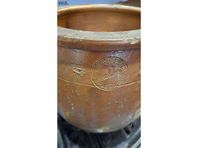 Lot 80 - antieken keulse potten in geglazuurd aardewerk - 4 stuks - afbeelding 6 van  6