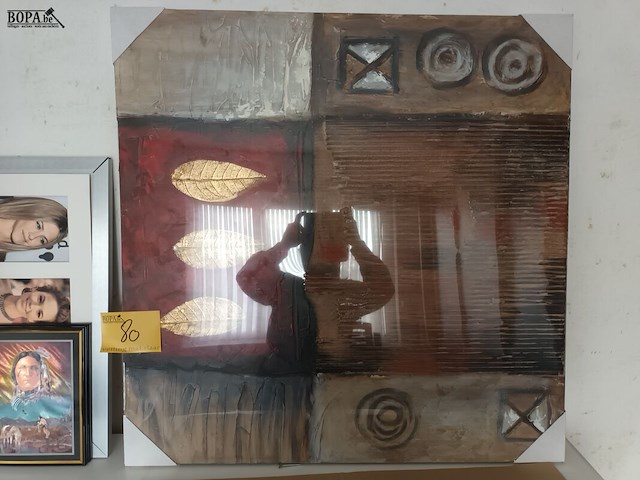 Lot 80 - canvas en fotokaders. 4 stuks - afbeelding 2 van  4