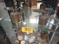 Lot 80 - gasbranders in koper. 4 stuks - afbeelding 1 van  5
