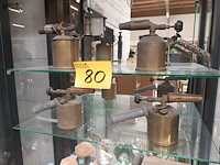 Lot 80 - gasbranders in koper. 4 stuks - afbeelding 5 van  5