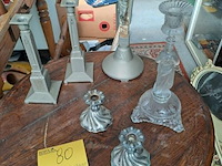 Lot 80 - kandelaren thema pax met kruisbeeld - afbeelding 1 van  1