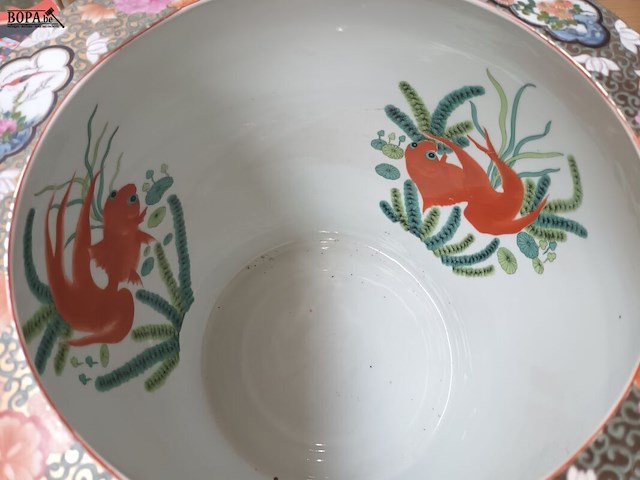 Lot 80 - koppel chinese bloempotten - afbeelding 3 van  7