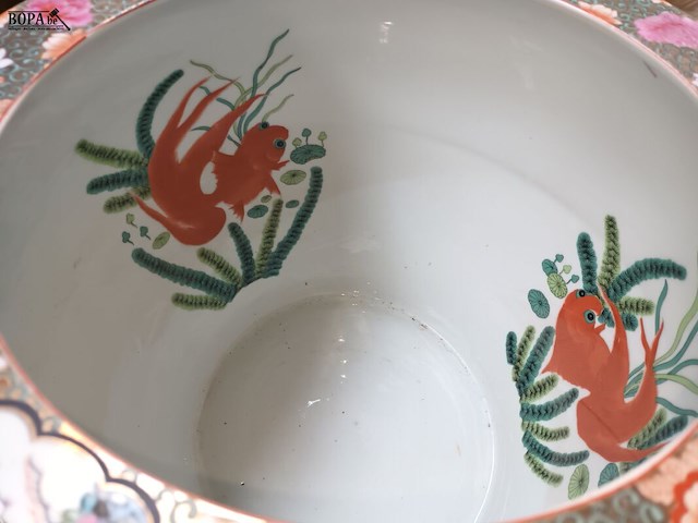 Lot 80 - koppel chinese bloempotten - afbeelding 4 van  7