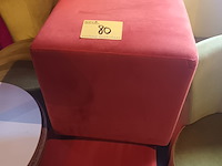 Lot 80 - oranje zitkubus. 4 stuks - afbeelding 2 van  4