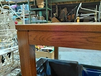 Lot 80 - prachtige eiken tafel met vierkante poten - afbeelding 4 van  5