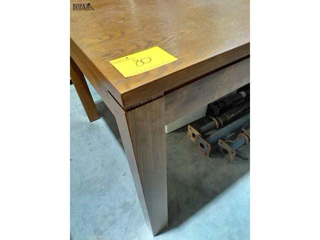 Lot 80 - prachtige eiken tafel met vierkante poten - afbeelding 5 van  5