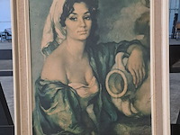 Lot 80 - replica vrouw met kruik van fransisco ribera gomez - afbeelding 1 van  1