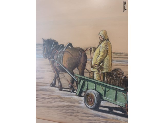 Lot 81 - tekening in kader - afbeelding 2 van  3