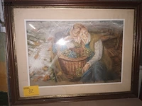 Lot 82 - kader met schilderij