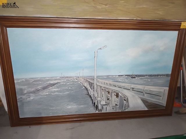 Lot 82 - schilderij de pier - afbeelding 1 van  4