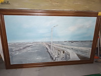 Lot 82 - schilderij de pier - afbeelding 1 van  4