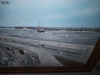 Lot 82 - schilderij de pier - afbeelding 3 van  4