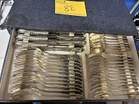 Lot 82 - vintage bestekkoffer - afbeelding 4 van  5