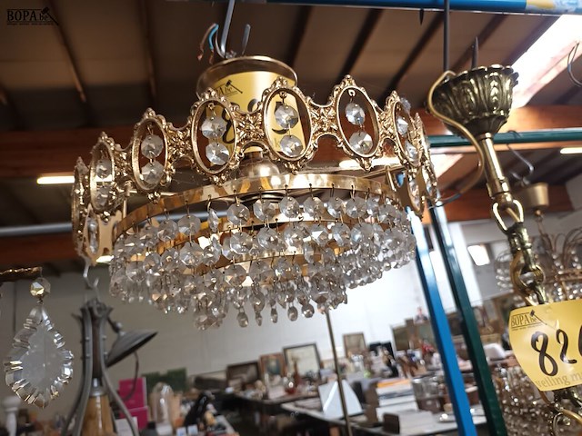 Lot 825 - luster koper en kristallen - afbeelding 1 van  3