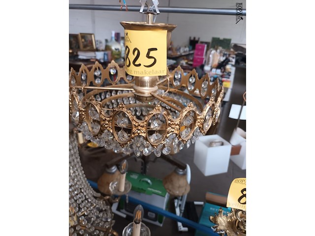 Lot 825 - luster koper en kristallen - afbeelding 2 van  3