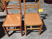 Lot 83 - antieken belgische eetkamerstoelen '30 - collectorsitem - ar - afbeelding 1 van  3