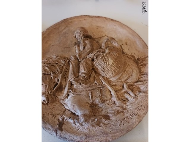 Lot 83 - muur kunstwerkjes. 4 stuks - afbeelding 3 van  5