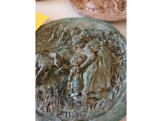 Lot 83 - muur kunstwerkjes. 4 stuks - afbeelding 4 van  5