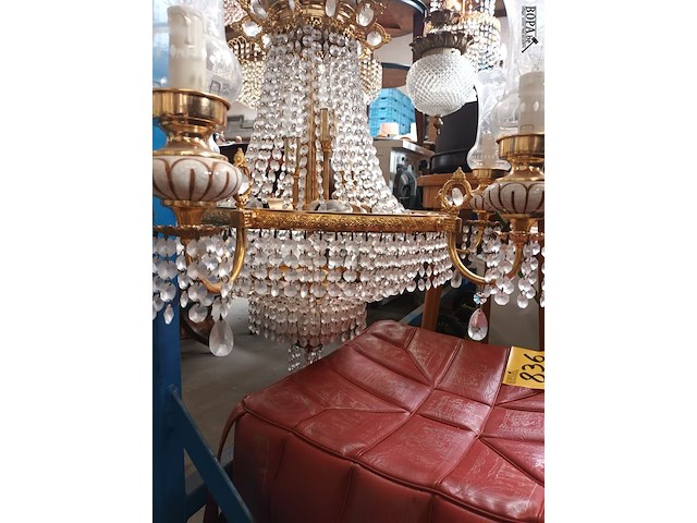 Lot 831 - luster koper en kristallen - afbeelding 2 van  5