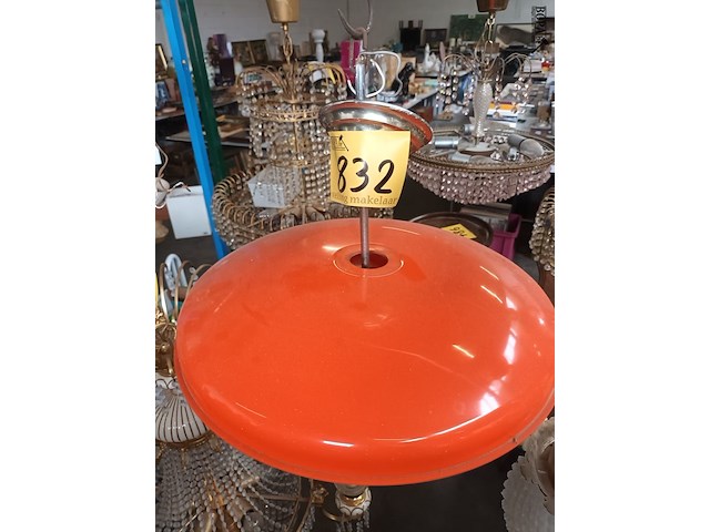 Lot 832 - retro oranje luster - afbeelding 3 van  3