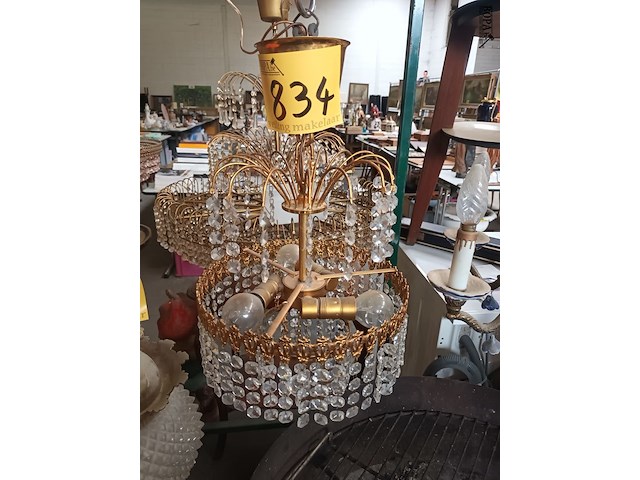 Lot 834 - luster koper en kristallen - afbeelding 2 van  3
