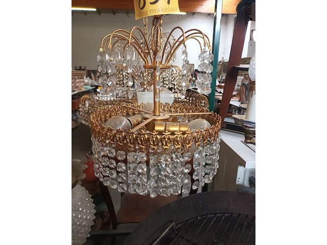 Lot 834 - luster koper en kristallen - afbeelding 3 van  3