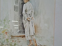 Lot 84 - duo ingelijste replica aquarellen gordon king - romantische - afbeelding 2 van  3