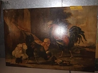 Lot 84 - schilderij hoenderen - afbeelding 2 van  4