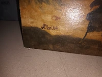 Lot 84 - schilderij hoenderen - afbeelding 4 van  4